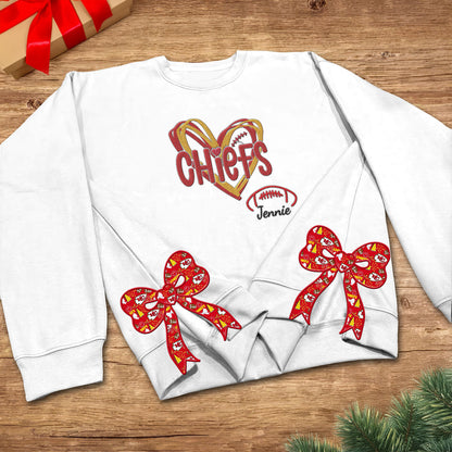 Custom Chiefs Embroidered Side Bow Sweater/ Hoodie - 411QA-SB001