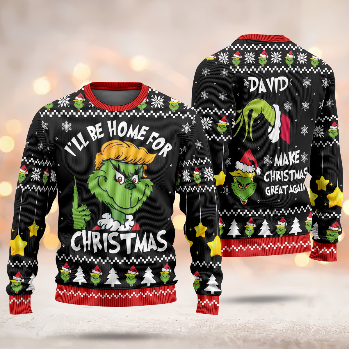 A Best Gift For Fan, Custom Grinch Ugly Sweater - 411QA-US020