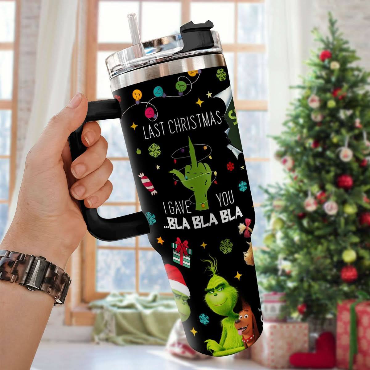 Custom Grinch Movie 40oz Tumbler - 410QATLBL002