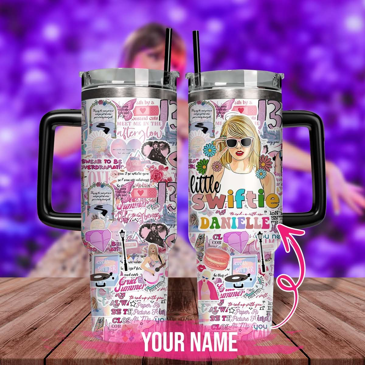 Custom Name TS Albums 40oz Tumbler 407HLTLTB034