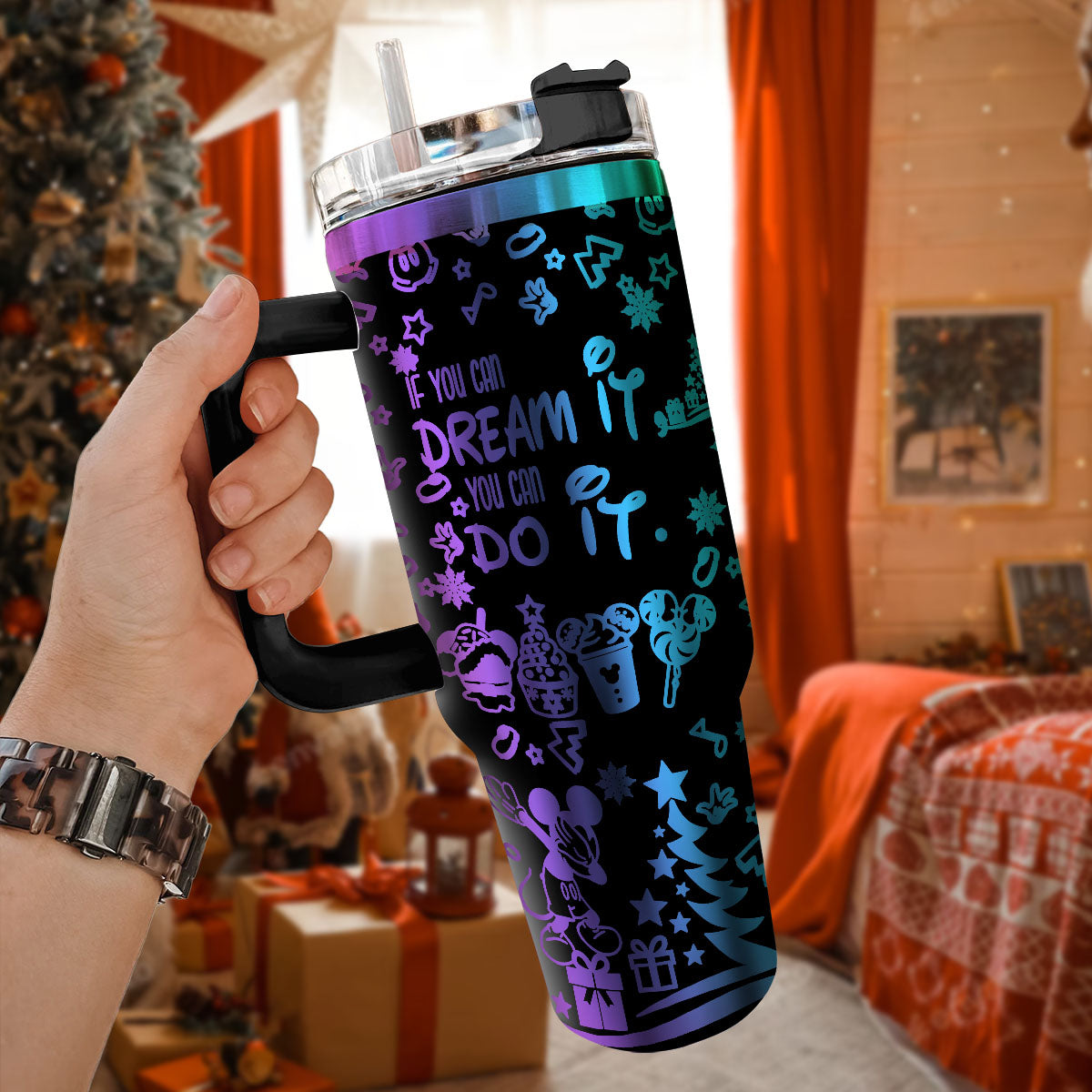 Custom Christmas Disney Movie 40oz Tumbler - 410TT-TB051