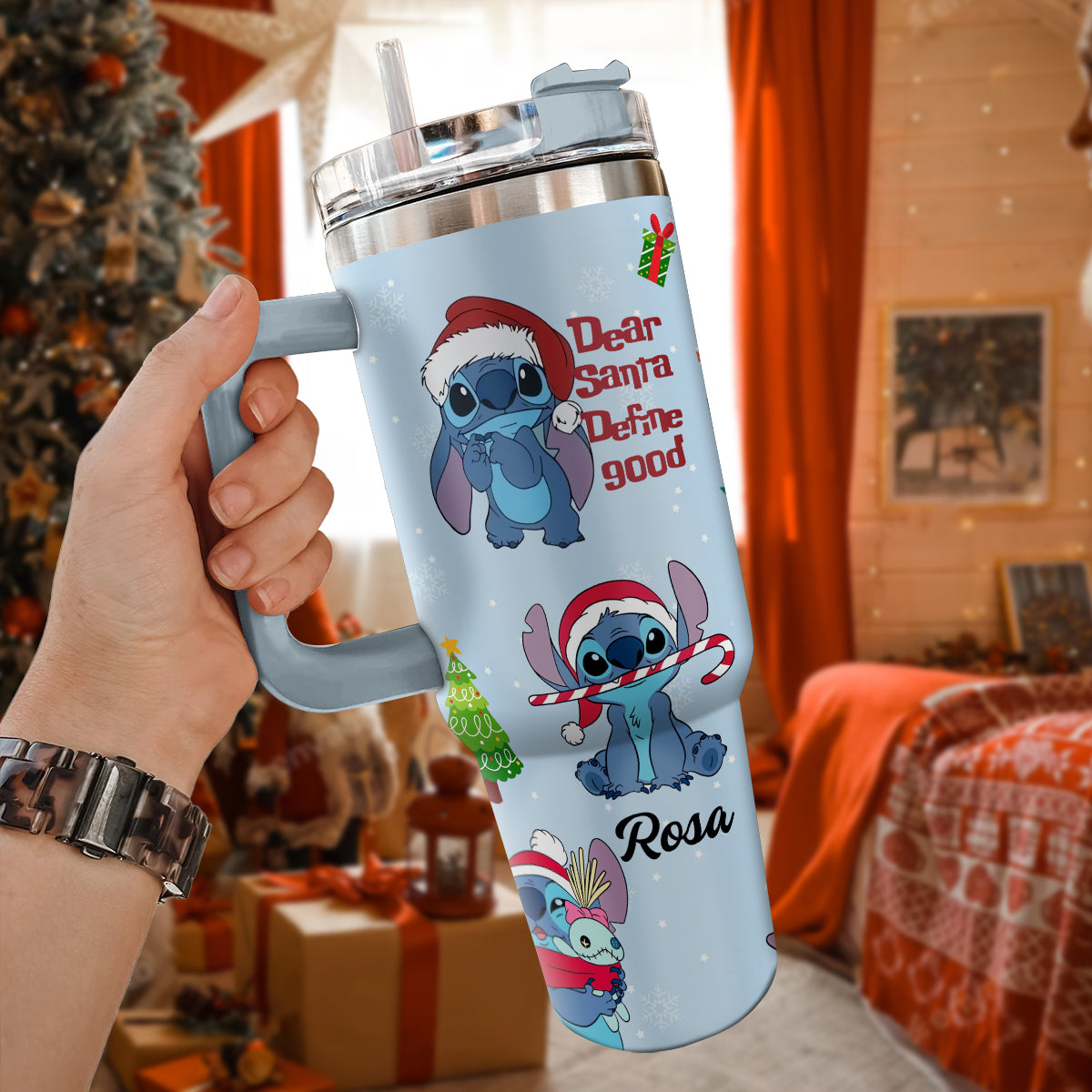 40oz Christmas DN Custom Tumbler - 411TT-TB005