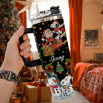 Christmas Custom Snoopy 40oz Tumbler- 411TT-TB023