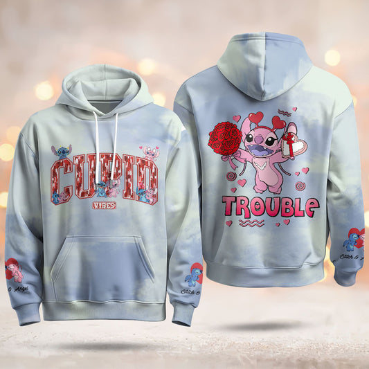 Best Gift For Couple Custom Printed Fleece Hoodie - 412MCTLFH009