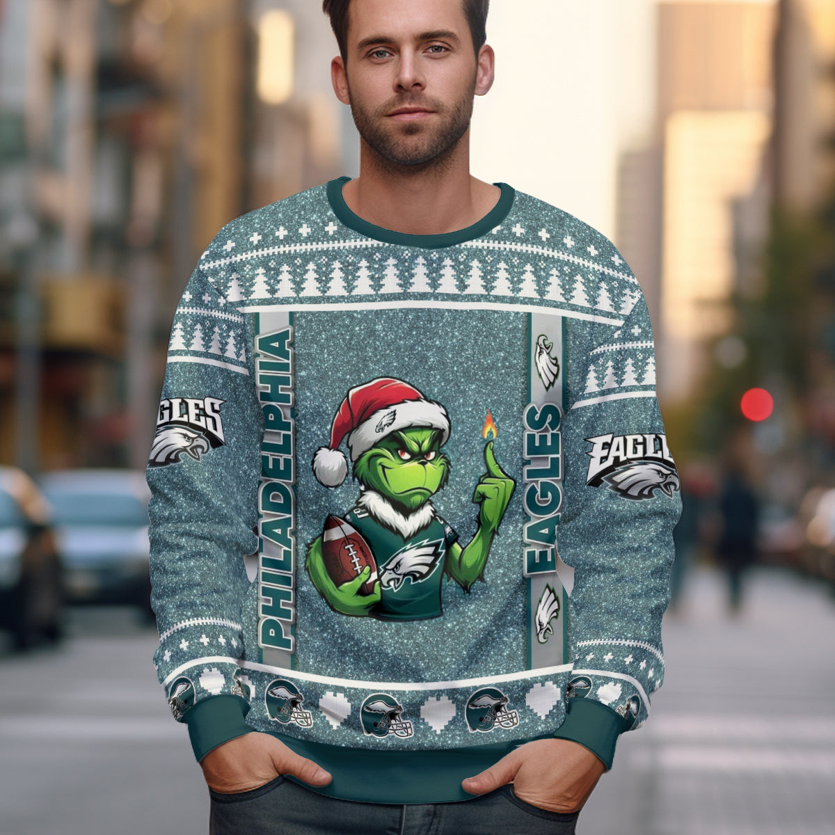 A Best Gift For Fan, Custom Football Teams  Ugly Sweater _ 411MC-US021