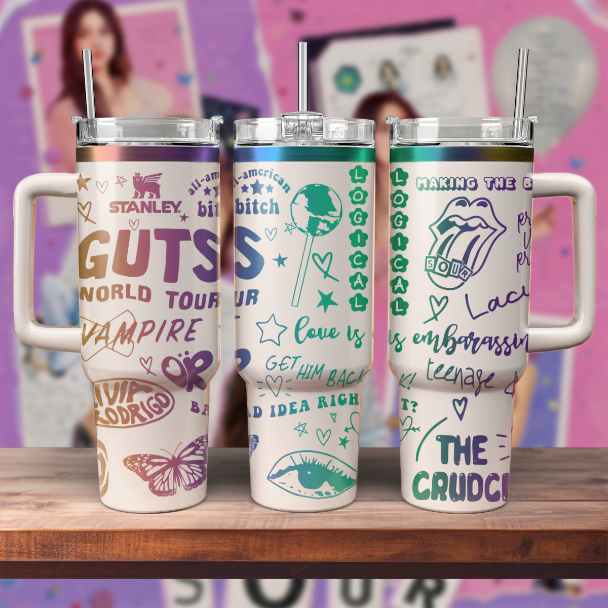 40oz Olivia Rodrigo Tumbler TLA57 - Guts World Tour 2024