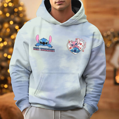 Best Gift For Couple Custom Printed Fleece Hoodie - 412MCTLFH010