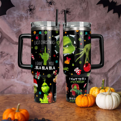 Custom Grinch Movie 40oz Tumbler - 410QATLBL002