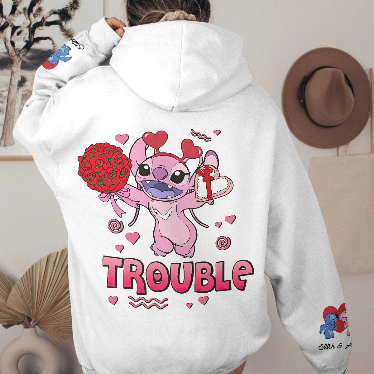 Best Gift For Couple Custom Printed Fleece Hoodie - 412MCTLFH009