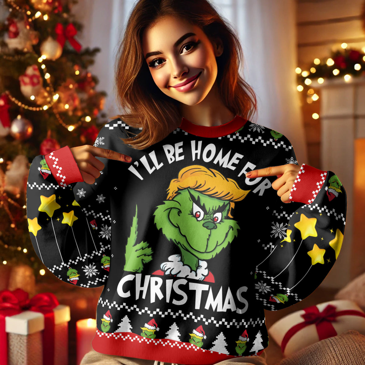 A Best Gift For Fan, Custom Grinch Ugly Sweater - 411QA-US020