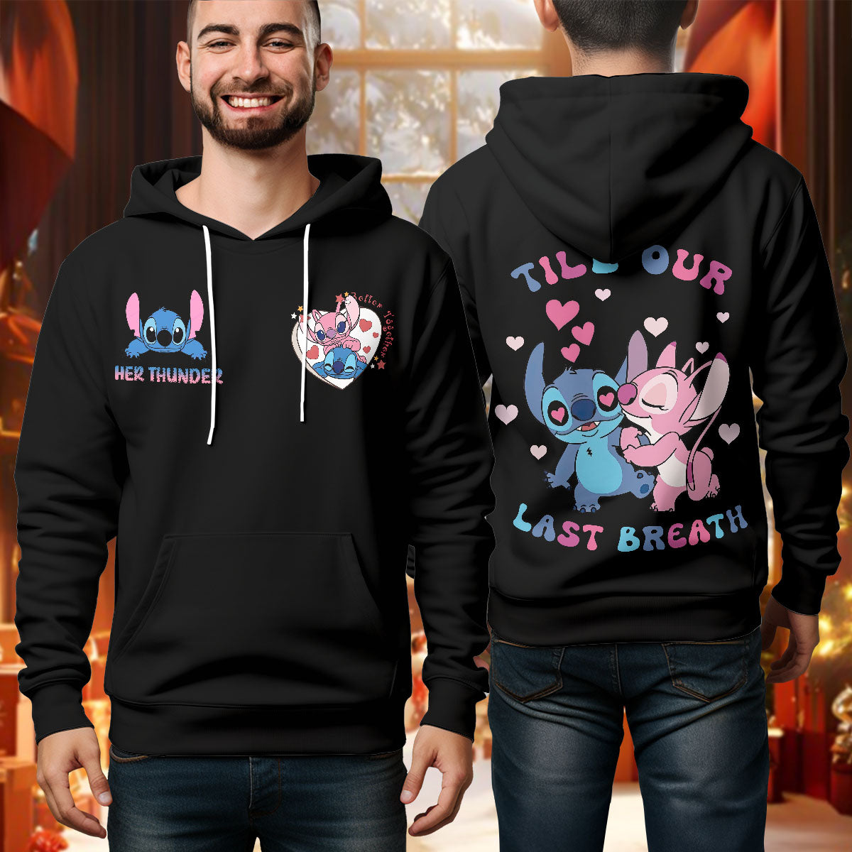 Best Gift For Couple Custom Printed Fleece Hoodie - 412MCTLFH010