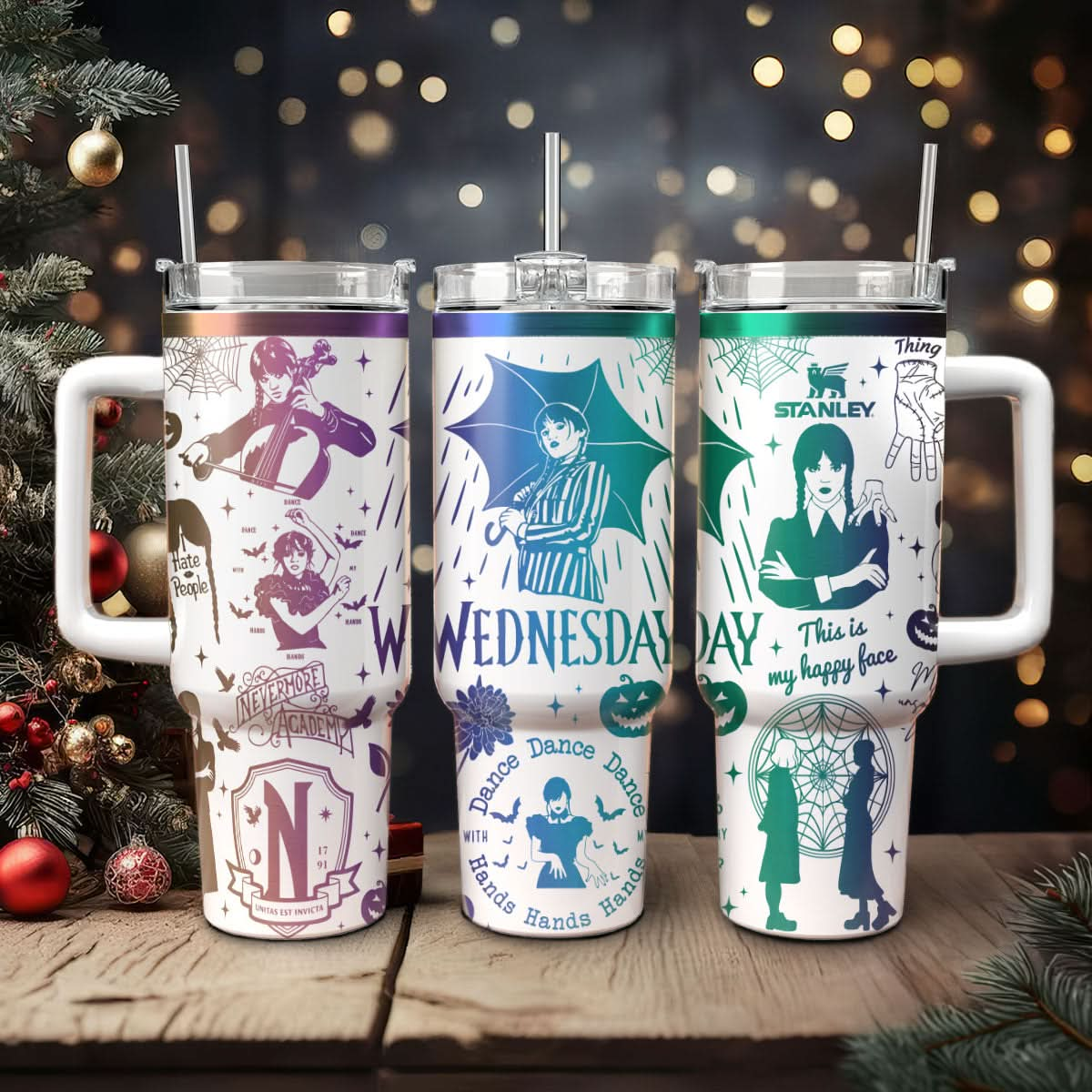 Wednesday Addams 40oz Custom Tumbler - 409HLTLTB182