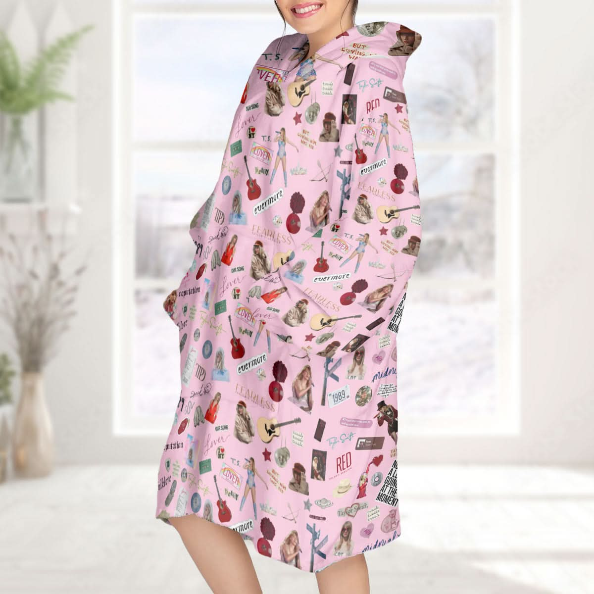 Taylor Swift All Albums Blanket Hoodie - 408HLHNBH089