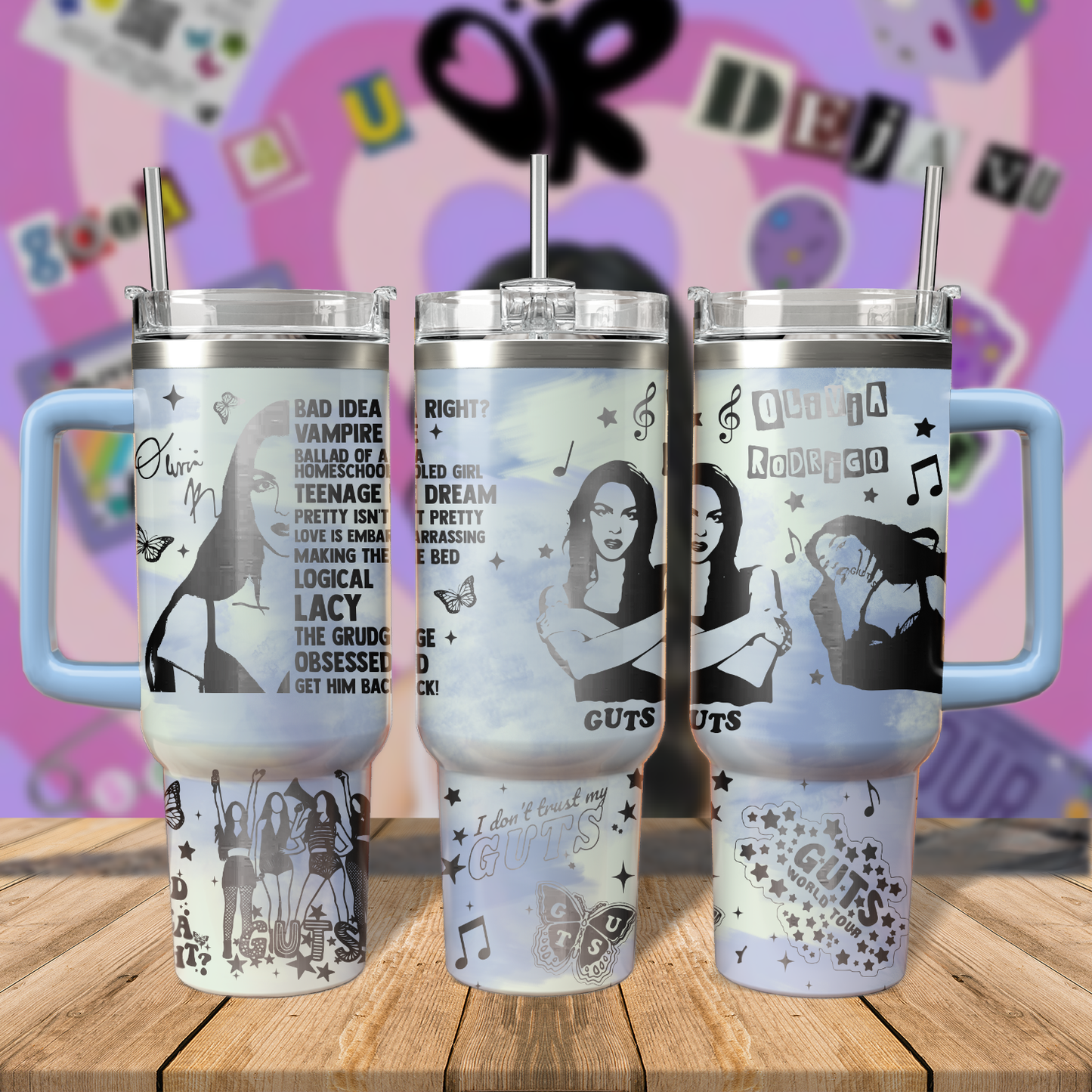 40oz Olivia Rodrigo Tumbler TLA55 - Guts World Tour 2024