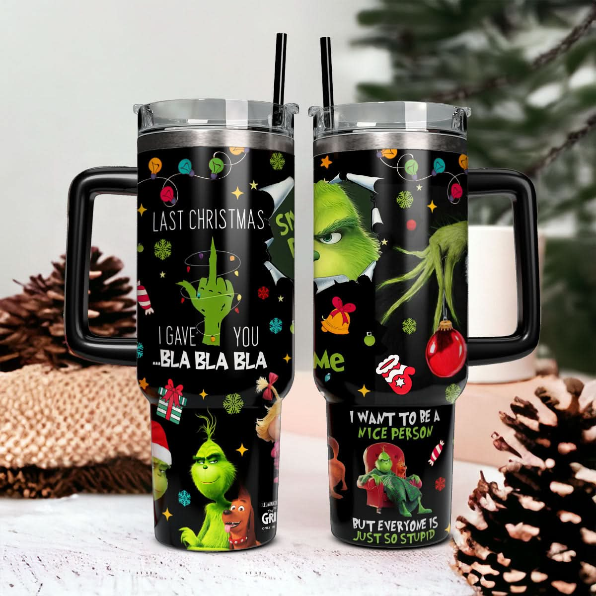 Custom Grinch Movie 40oz Tumbler - 410QATLBL002