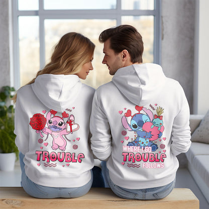 Best Gift For Couple Custom Printed Fleece Hoodie - 412MCTLFH009