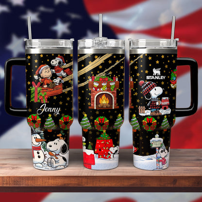 Christmas Custom Snoopy 40oz Tumbler- 411TT-TB023