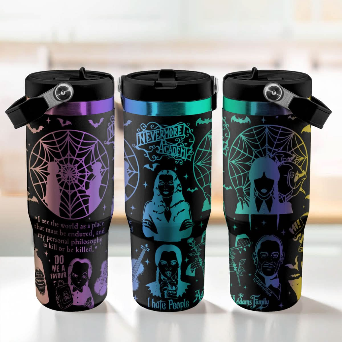 Wednesday Addams IceFlow 40oz Tumbler - 409TTTLTB004