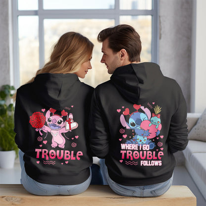 Best Gift For Couple Custom Printed Fleece Hoodie - 412MCTLFH009