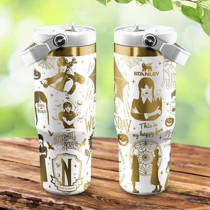 Wednesday Addams IceFlow 40oz Custom Tumbler - 409HLTLTB182