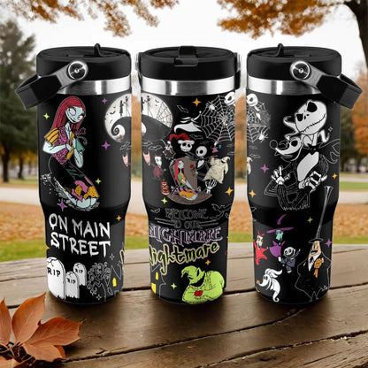 Nightmare Before Xmas, Jack Sally IceFlow 40oz Tumbler - 408HLTLTB0100