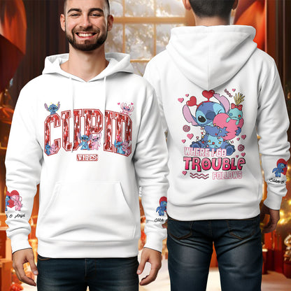 Best Gift For Couple Custom Printed Fleece Hoodie - 412MCTLFH009