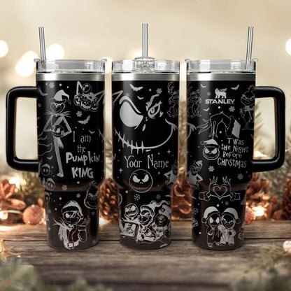 Couple Custom The Nightmare Before Christmas and Grinch 40oz Tumbler - 410QATLTB019