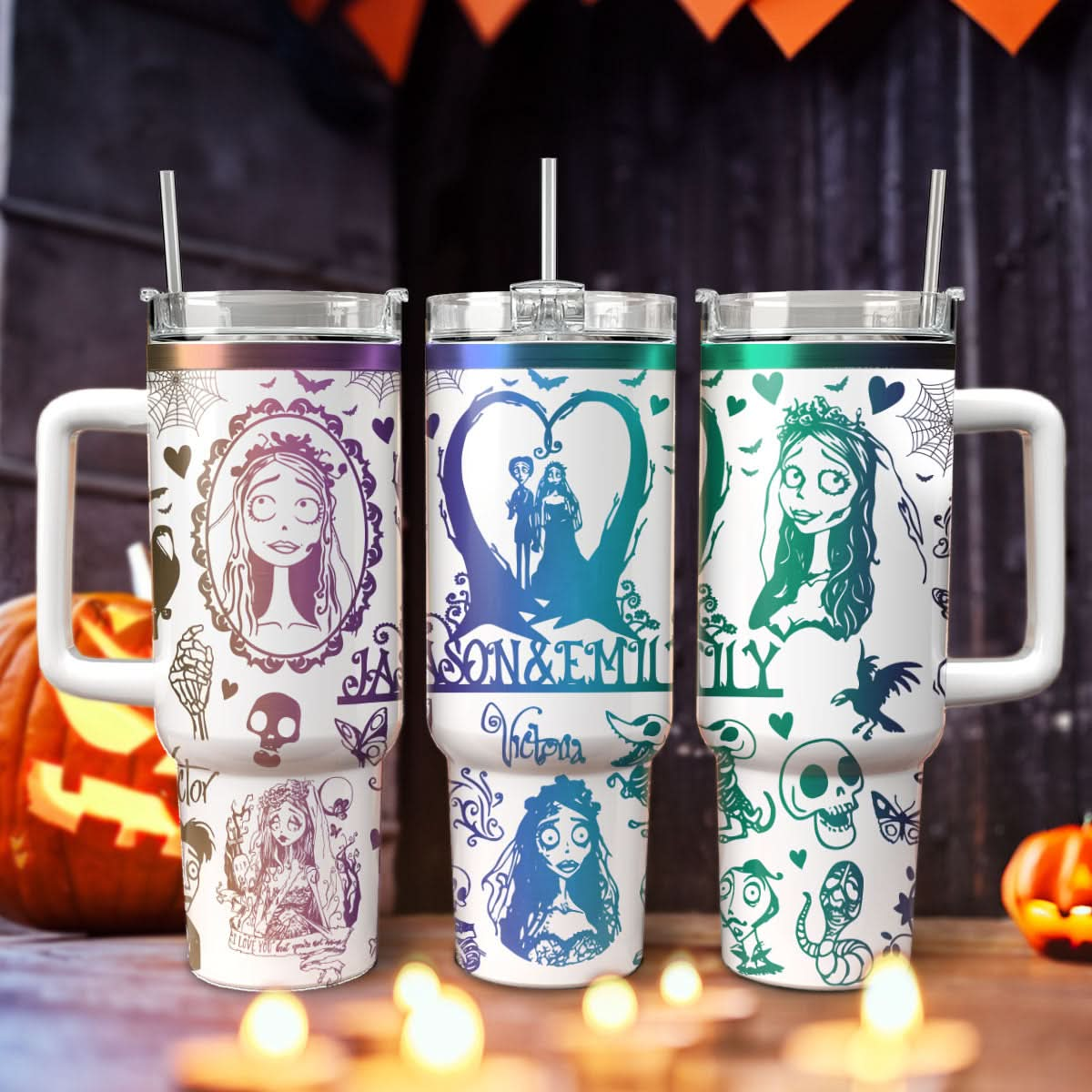 Couple Corpse Bride 40oz Custom Tumbler - 409VTTLTB048