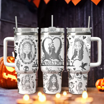 Couple Corpse Bride 40oz Custom Tumbler - 409VTTLTB048