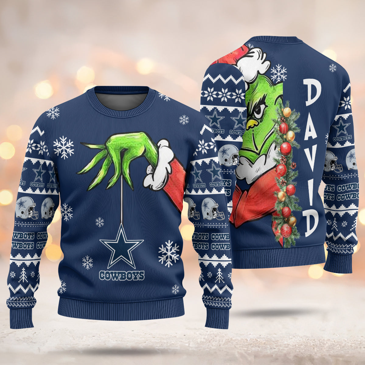 A Best Gift For Fan, Custom Football Teams Ugly Sweater _ 411MC-US002