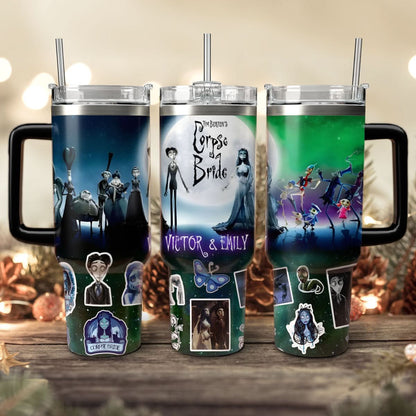 Custom Corpse Bride 40oz Tumbler - 409VTTLTB055