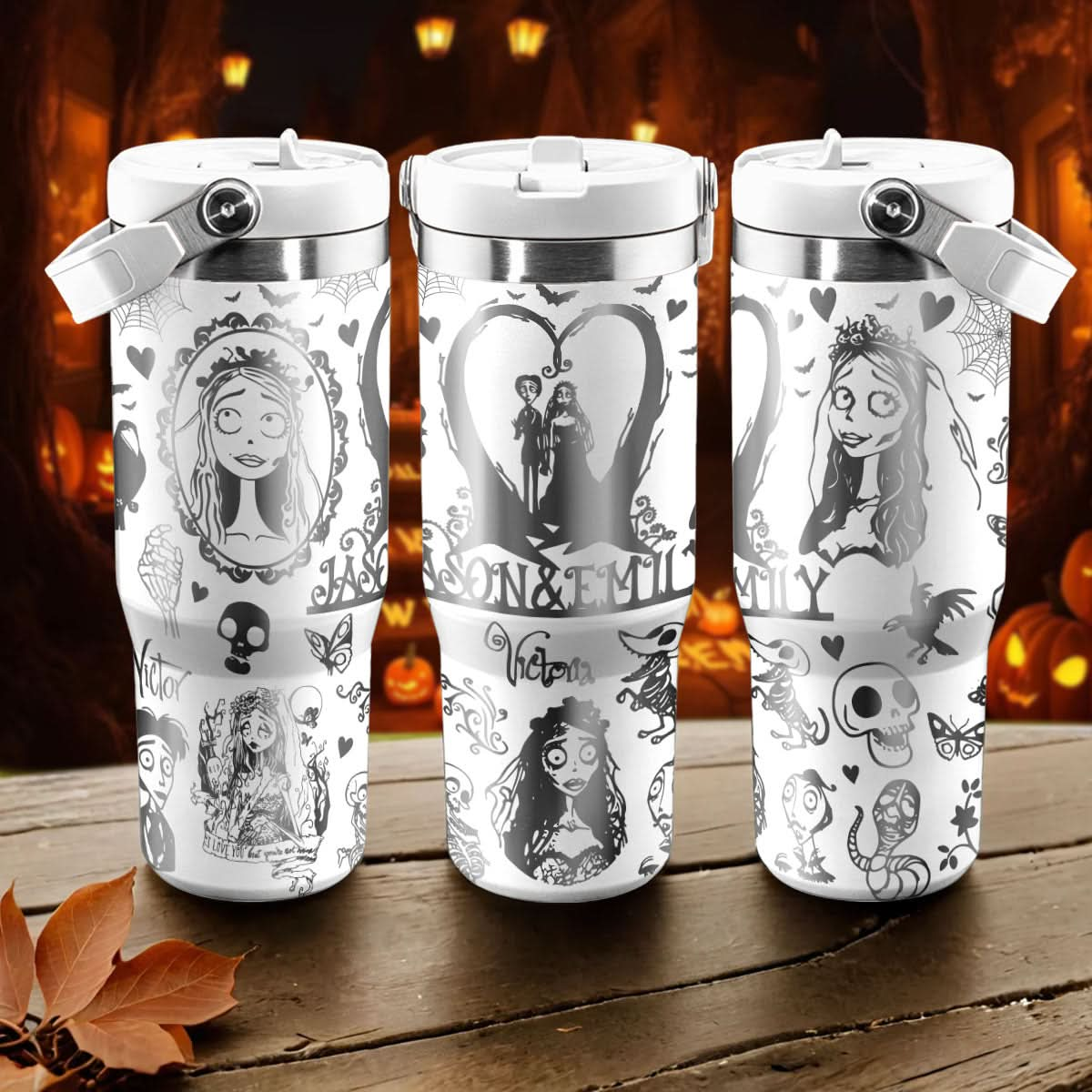 Couple Corpse Bride IceFlow 40oz Custom Tumbler - 409VTTLTB048