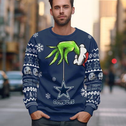 A Best Gift For Fan, Custom Football Teams Ugly Sweater _ 411MC-US002