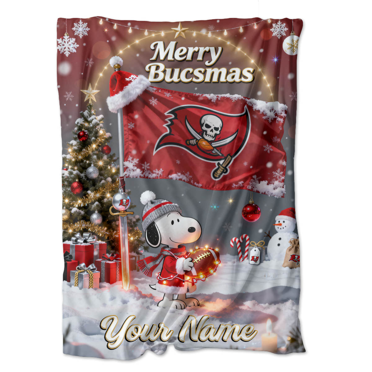 TB x SNP | Premium Christmas Fleece Blanket & Throw Pillow