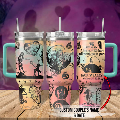 Couple Custom Nightmare Before Christmas 40oz Tumbler - 408VTTLTB031