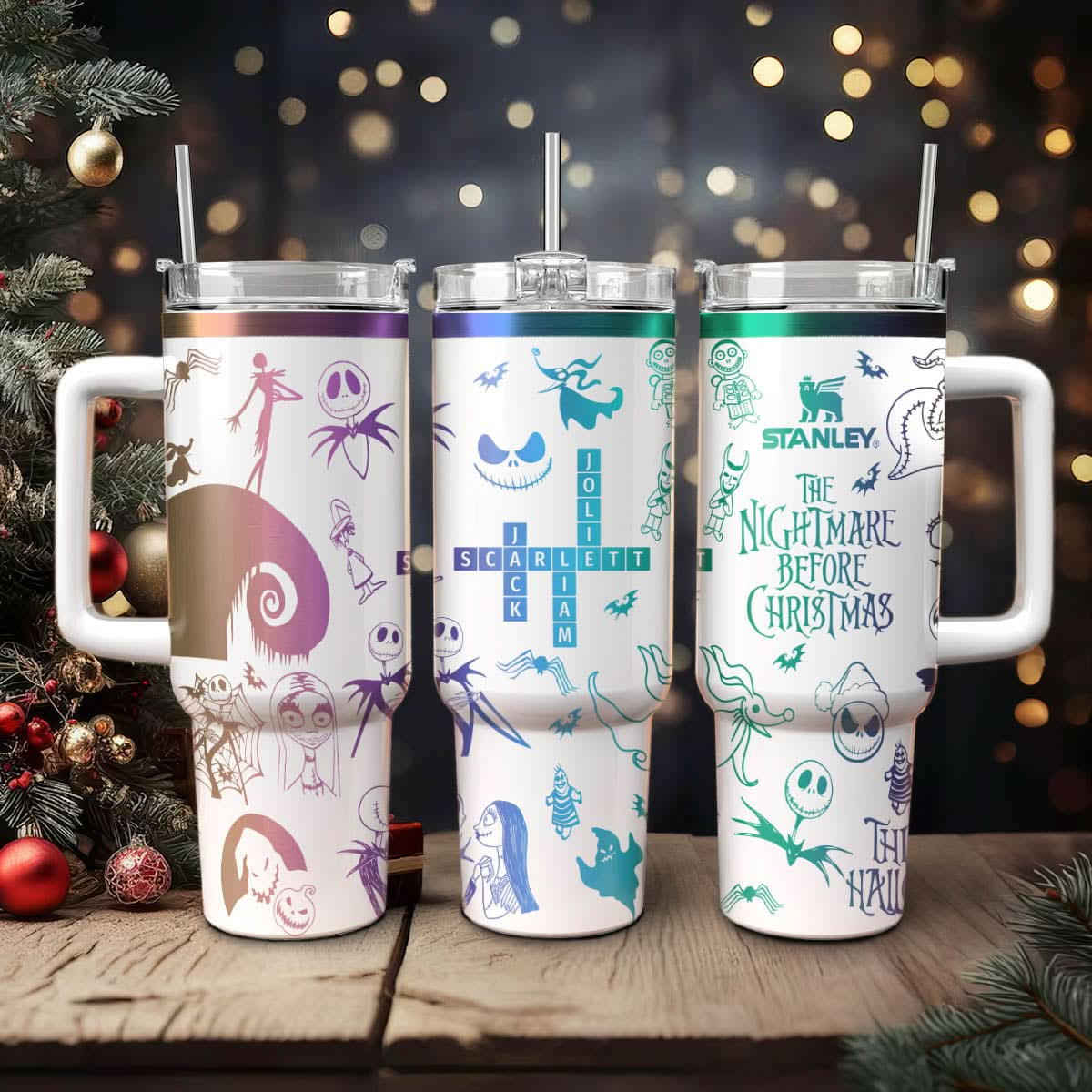 Crossword Art Disney Nightmare Christmas 40oz Tumbler - 410VTTLTB020