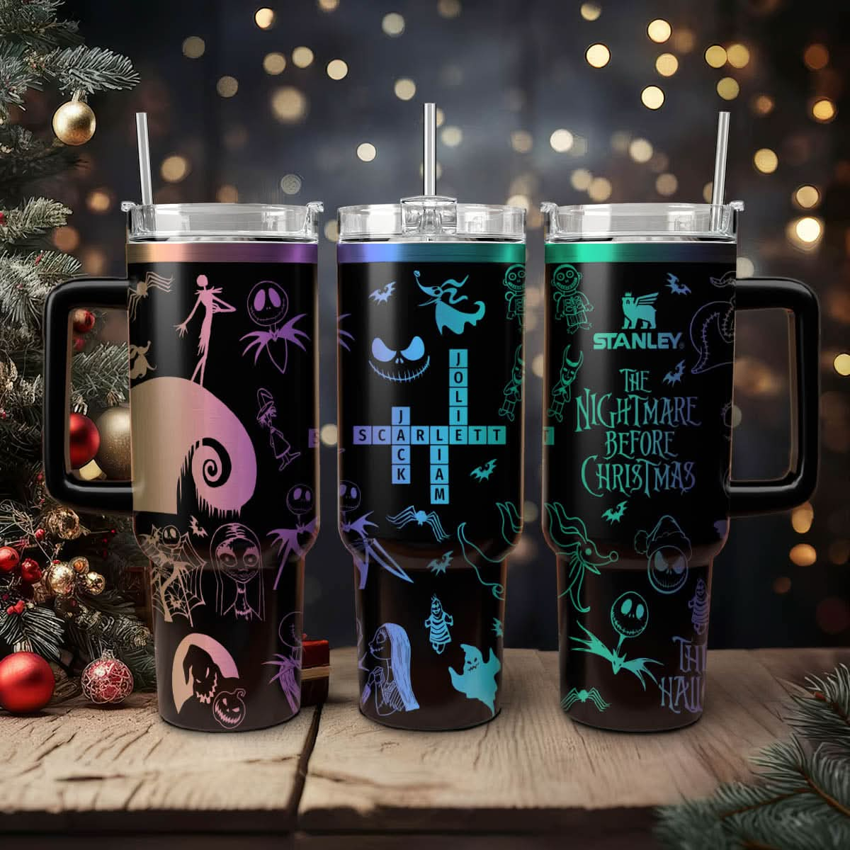 Crossword Art Disney Nightmare Christmas 40oz Tumbler - 410VTTLTB020