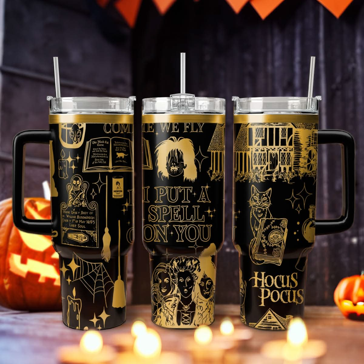 Cute Hocus Pocus Sisters 40oz Tumbler - 409VTTLTB017