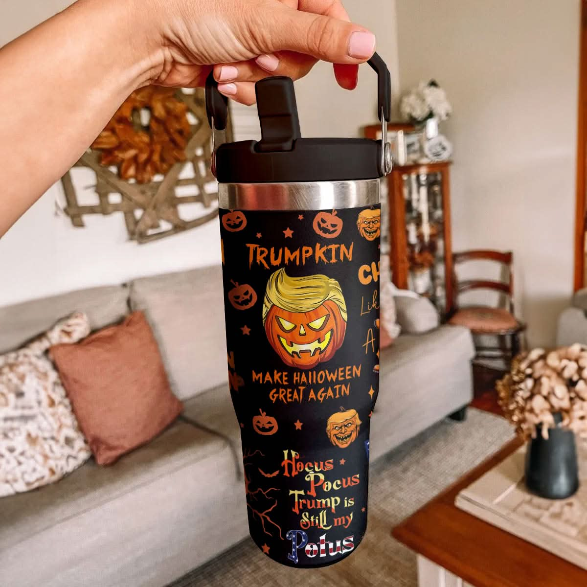 Trumpkin Make Halloween Great Again IceFlow 40oz Tumbler - 409VTTLTB015