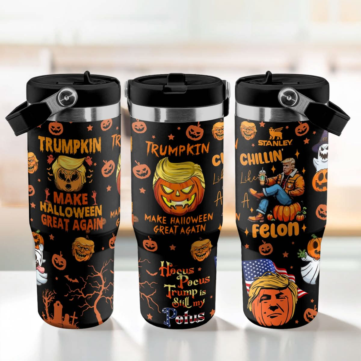 Trumpkin Make Halloween Great Again IceFlow 40oz Tumbler - 409VTTLTB015