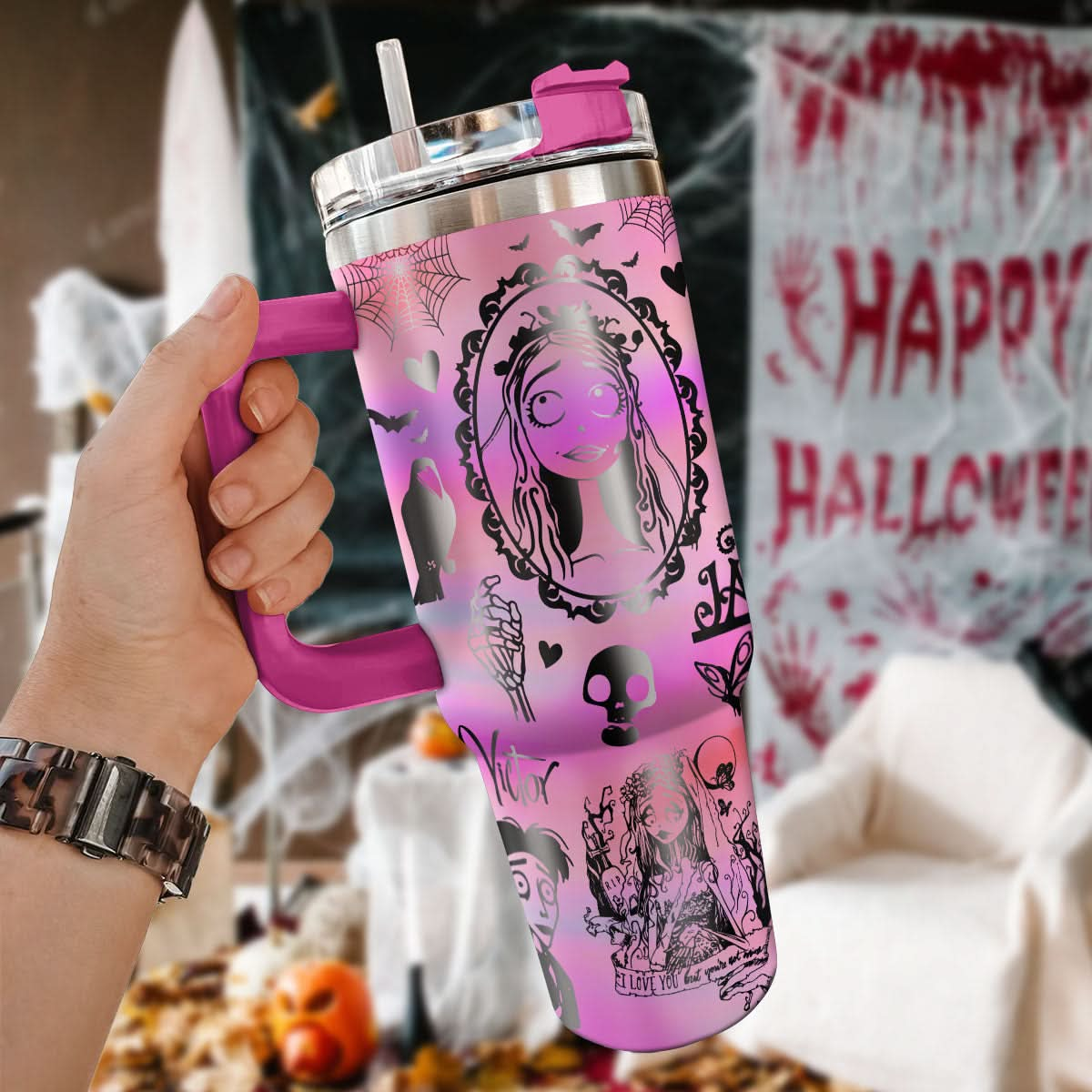 Couple Corpse Bride 40oz Custom Tumbler - 409VTTLTB048