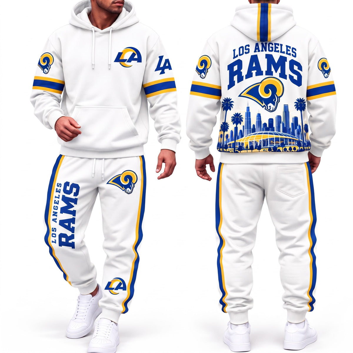 LAR Streetwear Hoodie Pants Set - Printed V2