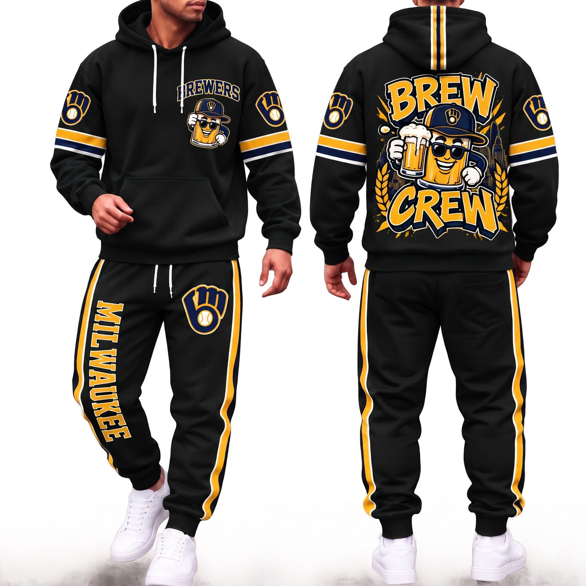 MIL Brew Crew Hoodie Pants Set - Printed