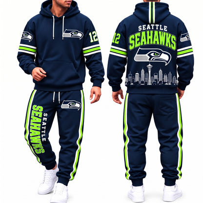 SEA Streetwear Hoodie Pants Set - Printed