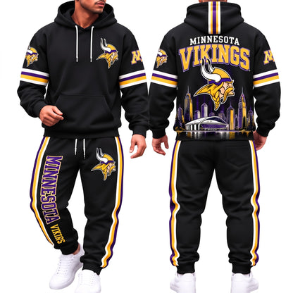 MIN Streetwear Hoodie Pants Set - Printed