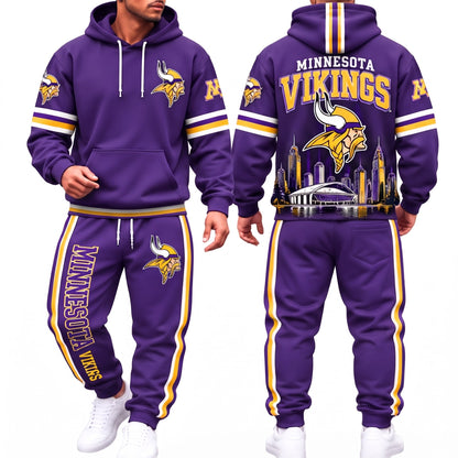 MIN Streetwear Hoodie Pants Set - Printed