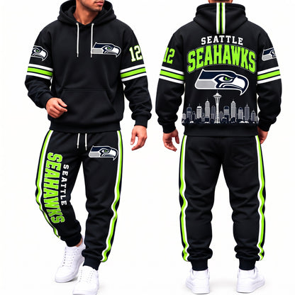 SEA Streetwear Hoodie Pants Set - Printed