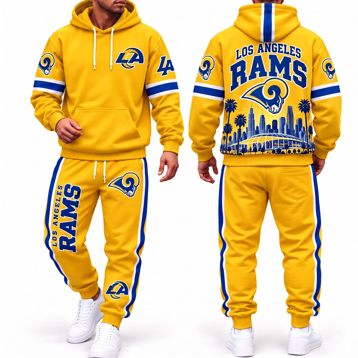 LAR Streetwear Hoodie Pants Set - Printed V2