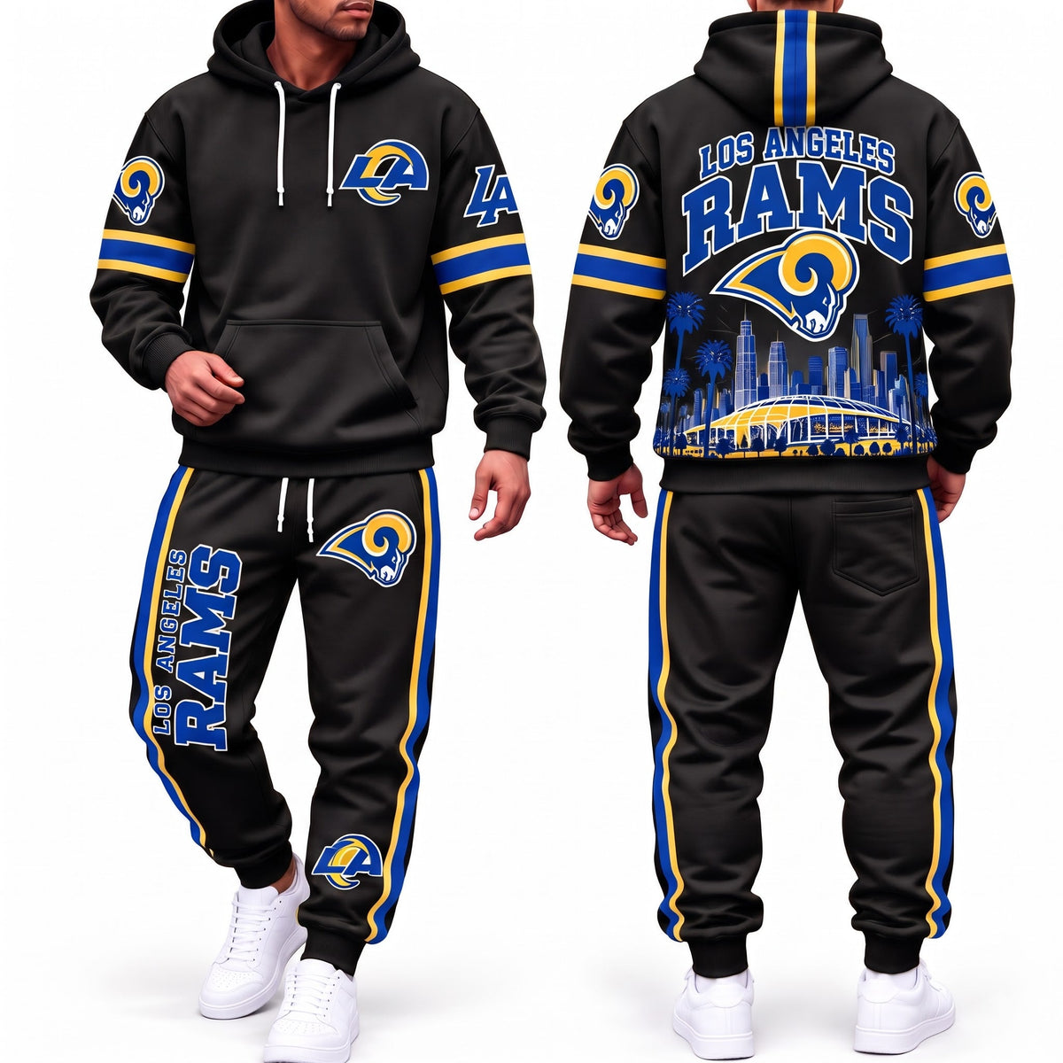 LAR Streetwear Hoodie Pants Set - Printed V2