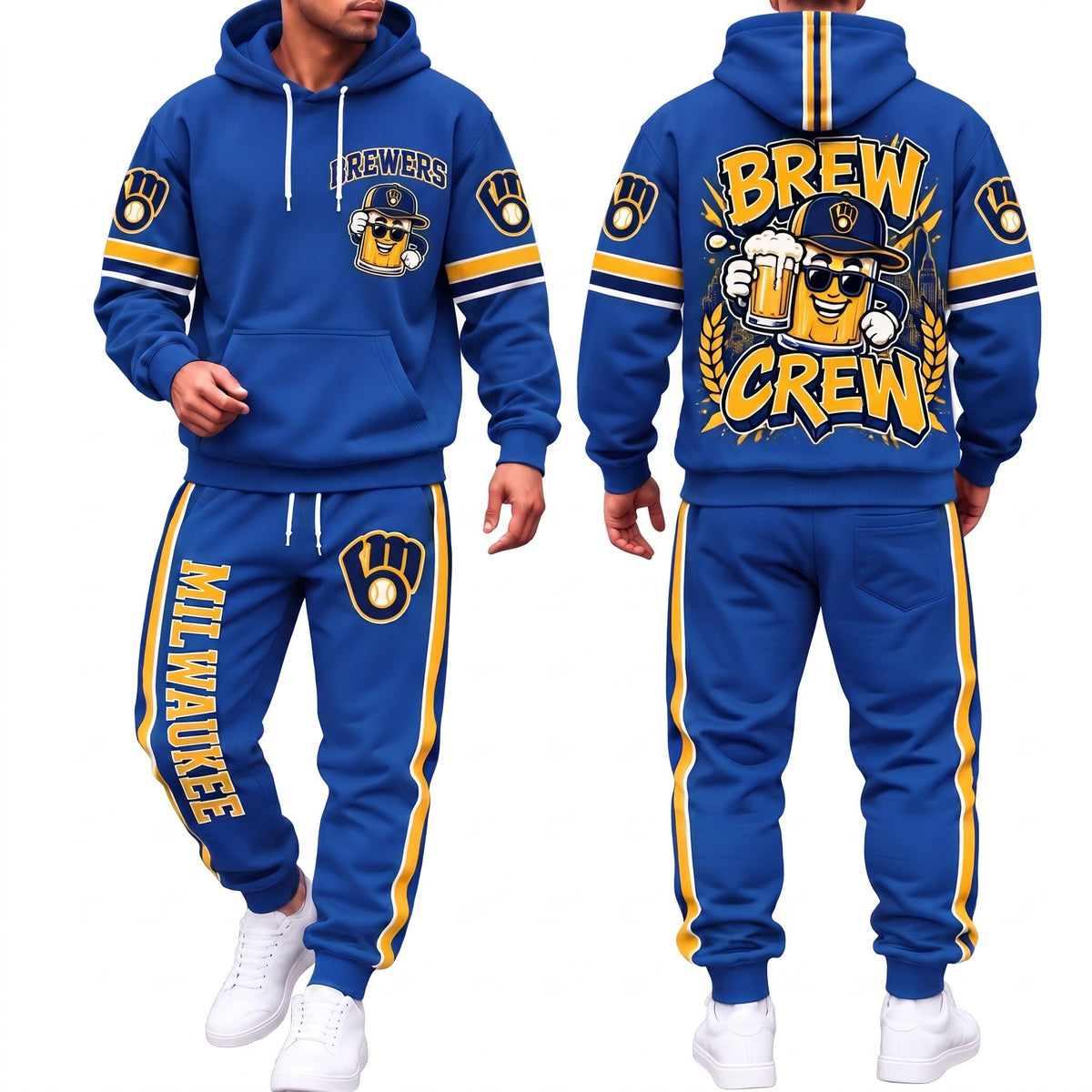 MIL Brew Crew Hoodie Pants Set - Printed